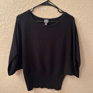 Worthington Black Ribbed Women's Sweater